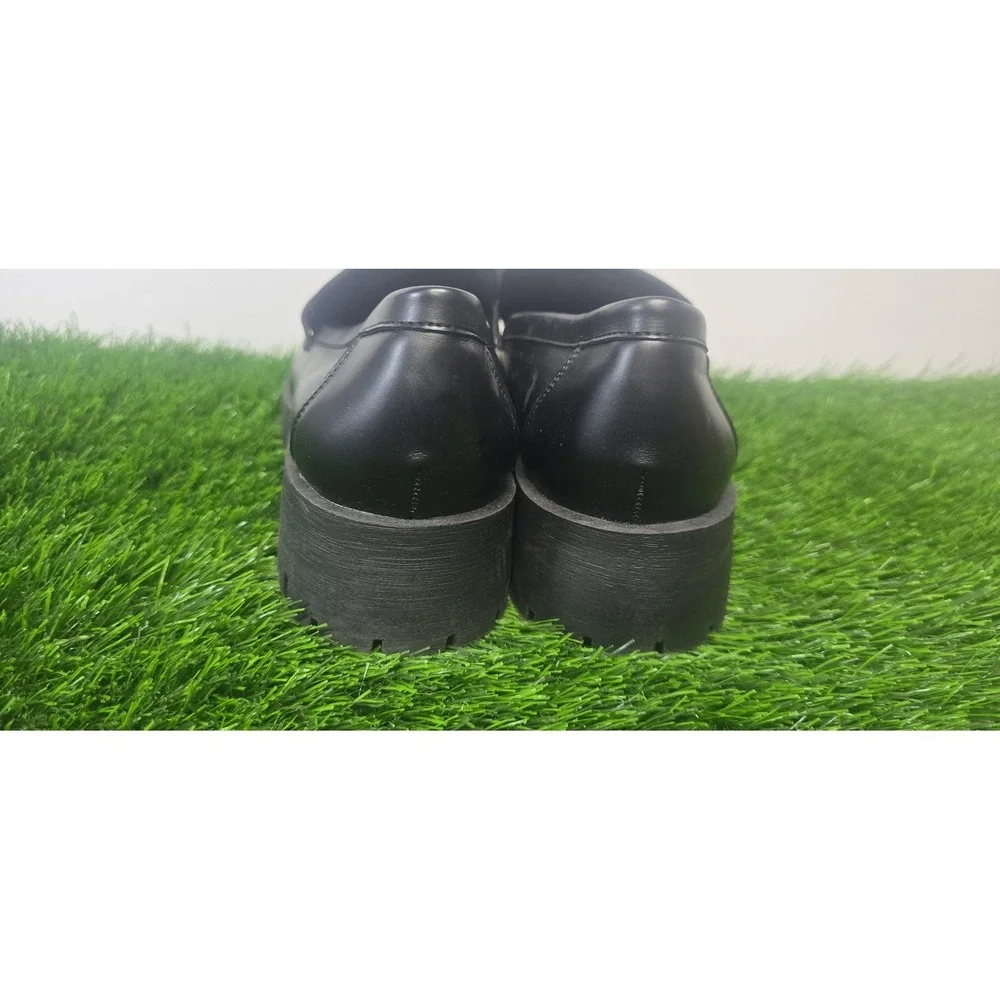 Steve Madden Shoes Womens Size 10 Black Loafers Platform Chunky Penny Lug Sole - Picture 5 of 11